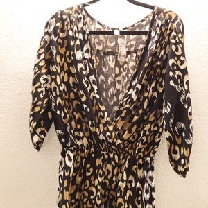 G STAGE NWT LEOPARD ROMPER - LARGE